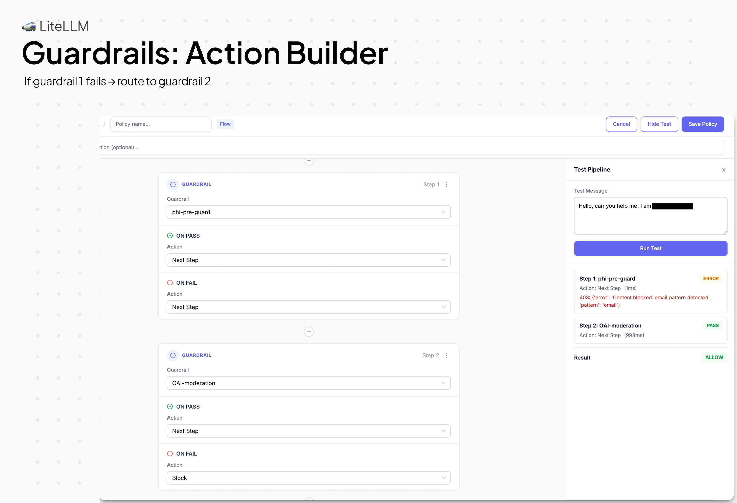 Guardrail Action Builder
